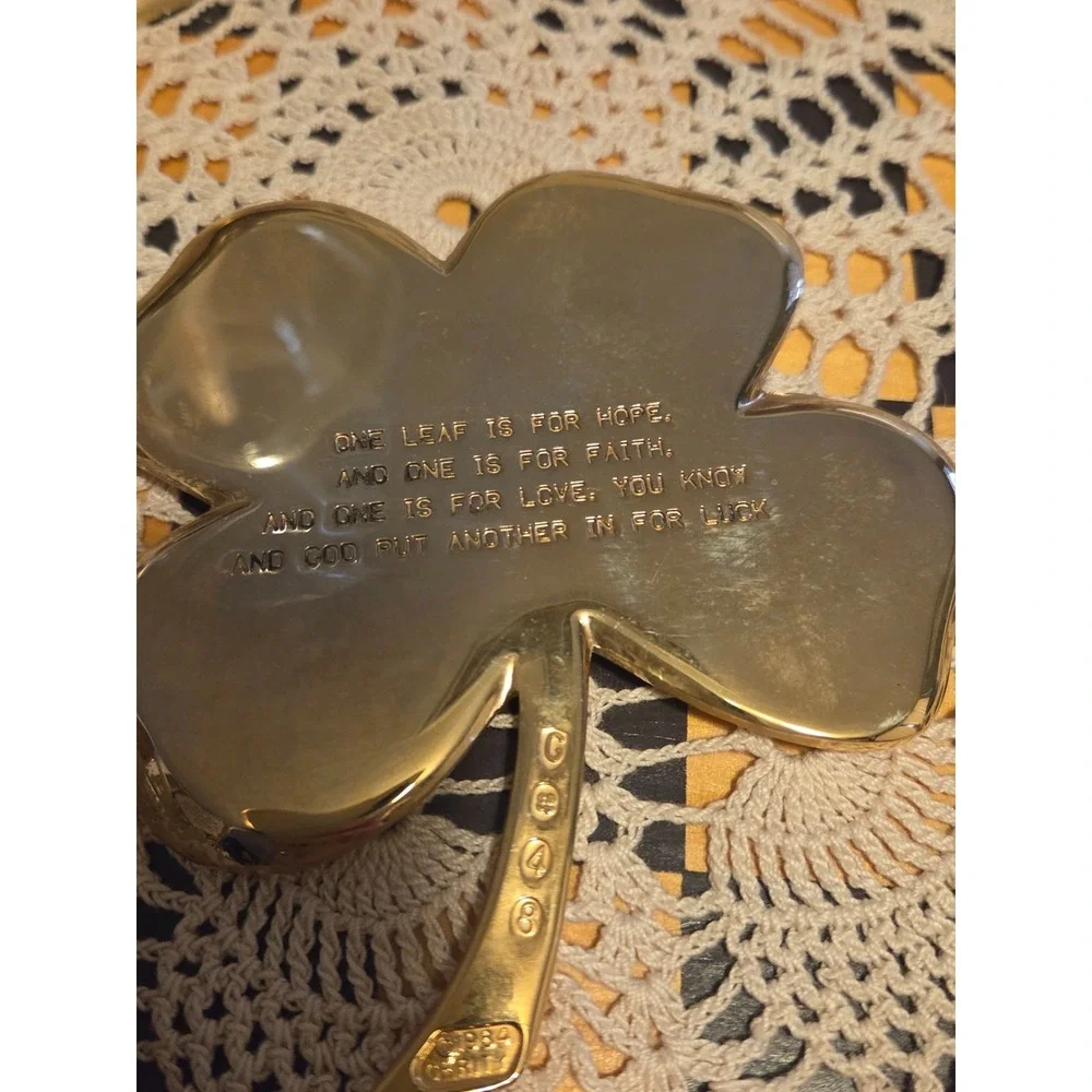 gerity 24k gold plated four leaf clover